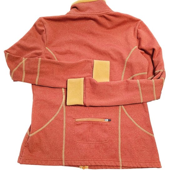 Athleta Women's Zip Up Jacket Coat Orange size Small - Picture 2 of 9
